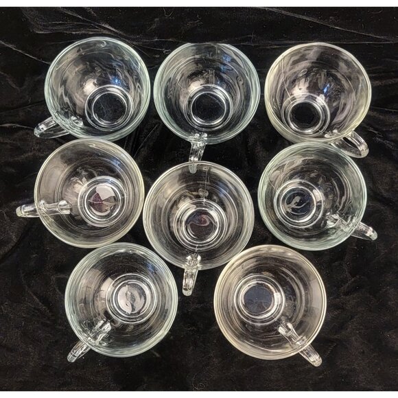 Vintage Anchor Hocking Clear Glass Punch Cups, Set of 8 - Picture 6 of 8